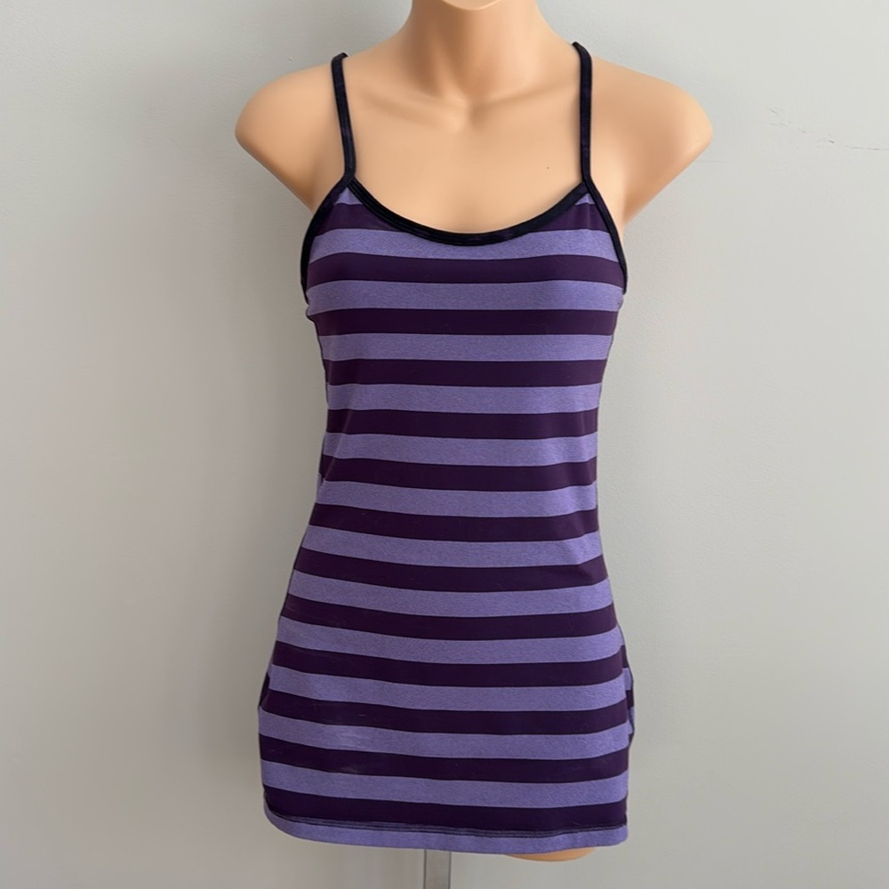 lululemon athletica Purple Striped Tank Top